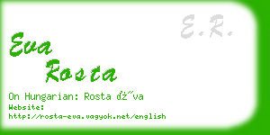 eva rosta business card